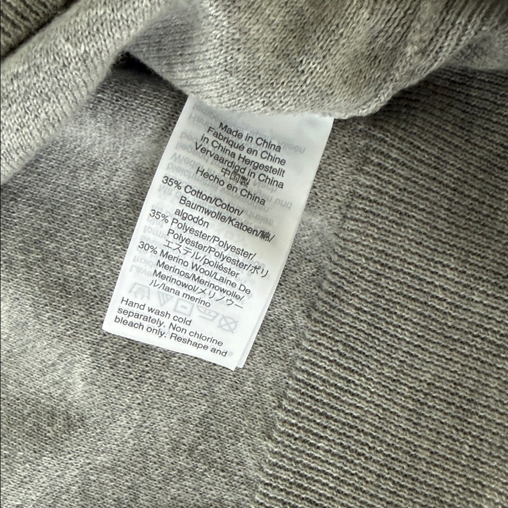 J Crew Gray Ruffleneck Sweater - Picture 6 of 6